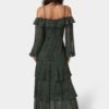 bebe2150_evergreen_3_0719b9b0-65b4-4d9f-8774-0bf382c5581c Long Sleeve Off the Shoulder Tiered Maxi Dress