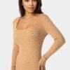 bebe2162_camel_4_9b6b0643-0a73-4615-9a13-85076229bd9a Long Sleeve Scoop Neck Sweater Midi Dress